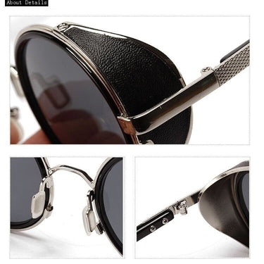 Steampunk Round Fashion Metal Designer Coated Unisex Sunglasses  -  GeraldBlack.com