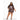 Stylish and Trendy Chocolate Color Bubbled Hem Synthetic Leather Mini Dress  -  GeraldBlack.com