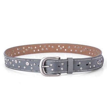 Stylish Cool Retro Style Women's Genuine Leather Rivet Waistband - SolaceConnect.com