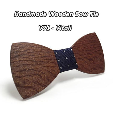 Stylish Fashion Solid Design Classic Wooden Bowties for Men and Women - SolaceConnect.com