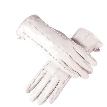 Stylish Fashion Women's Genuine Leather Cotton Lining Winter Warm Gloves - SolaceConnect.com