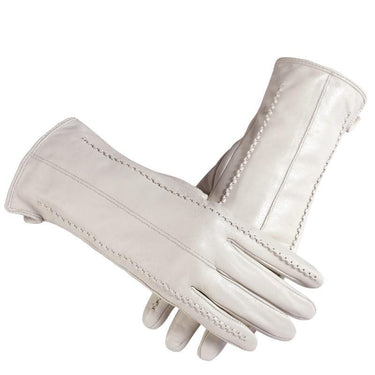 Stylish Fashion Women's Genuine Leather Cotton Lining Winter Warm Gloves - SolaceConnect.com
