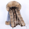 Stylish Warm Hooded Women's Winter Jacket with Natural Raccoon Fur Collar  -  GeraldBlack.com