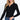 Stylish Women's Black Notched Collar Long Sleeves Zippered Sweater - SolaceConnect.com