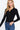 Stylish Women's Black Notched Collar Long Sleeves Zippered Sweater - SolaceConnect.com