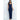 Stylish Women's Solid Navy Color V-neck Sleeveless Racer Back Maxi Dress  -  GeraldBlack.com