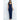 Stylish Women's Solid Navy Color V-neck Sleeveless Racer Back Maxi Dress  -  GeraldBlack.com