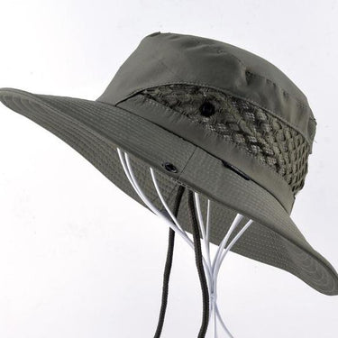 Summer Breathable Mesh Wide Brim Foldable Bucket Style Beach Hat - SolaceConnect.com