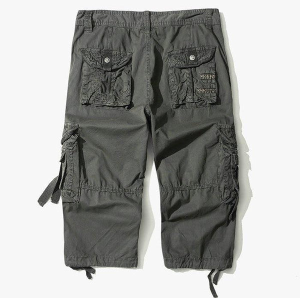 Summer Camouflage Loose Cargo Short Pants Without Belt for Men - SolaceConnect.com