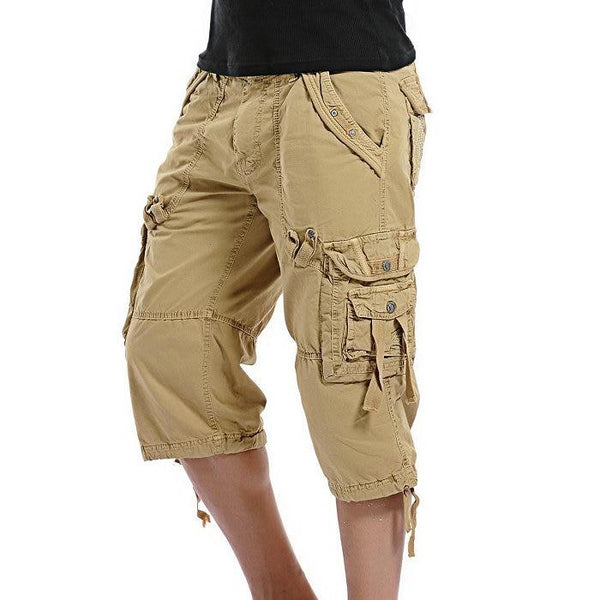 Summer Camouflage Loose Cargo Short Pants Without Belt for Men  -  GeraldBlack.com