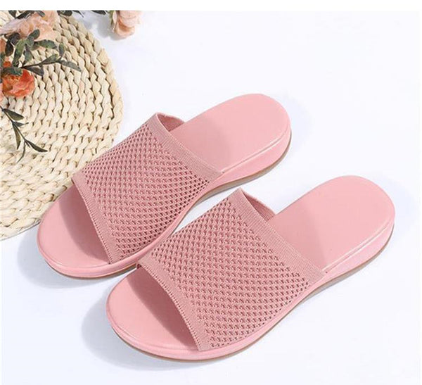Summer Casual Breathable Comfy Walking Open Toe Slippers Shoes for Women  -  GeraldBlack.com