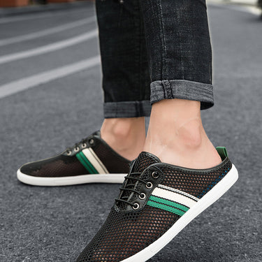Summer Casual Men's Anti-skid Slip-on Breathable Half Slippers Mules Shoes  -  GeraldBlack.com