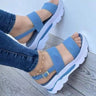 Summer Casual Plus Size Buckle Non-slip Platform Shoes for Women  -  GeraldBlack.com