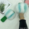 Summer Cotton Fluffy Real Fur Slides Flats House Slippers for Women  -  GeraldBlack.com