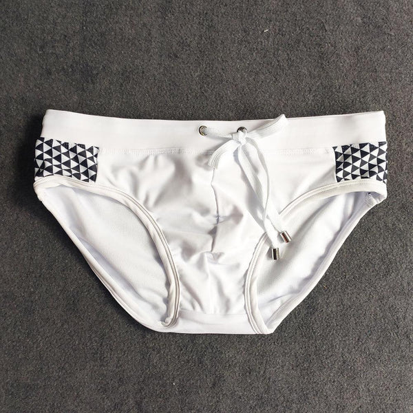 Summer Fashion Sexy Black and White Simple Triangle Bikini Swimwear for Men - SolaceConnect.com