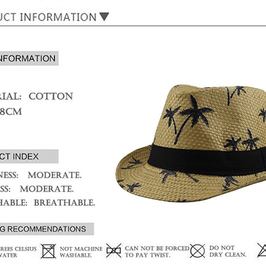 Summer Fashion Unisex Casual Panama Beach Style Straw Sun Hats  -  GeraldBlack.com