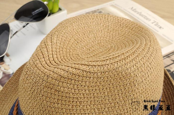 Summer Fashionable Breathable Beach Straw Sunscreen Hats for Men & Women - SolaceConnect.com