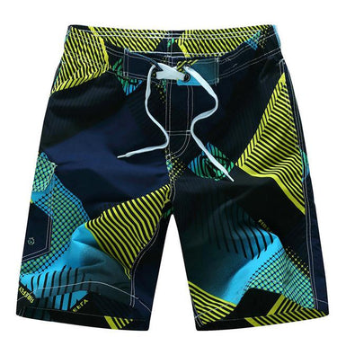 Summer Hot Quick Dry Printed Elastic Waist Beach Board Shorts for Men - SolaceConnect.com