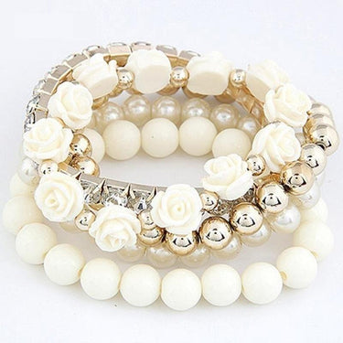 Summer Jewelry Beads Flower Bijoux Elastic Charm Bracelets for Women  -  GeraldBlack.com