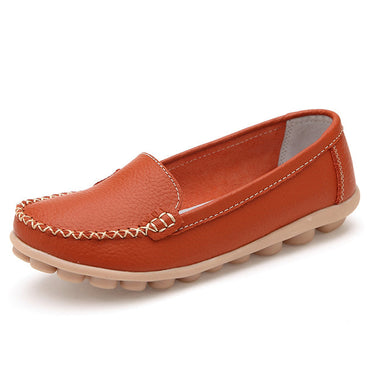 Summer Leisure Slip-On Leather Breathable Moccasins Flats for Women  -  GeraldBlack.com