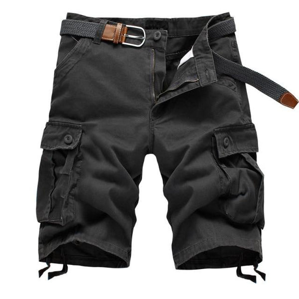 Summer Men's Cotton Multi Pocket Military Cargo Tactical Baggy Shorts - SolaceConnect.com