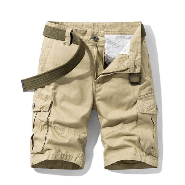 Summer Men's Cotton Multi Pocket Tactical Military Cargo Baggy Shorts - SolaceConnect.com