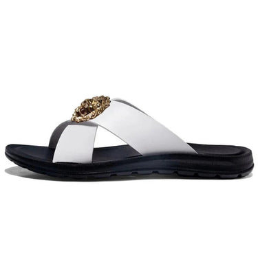 Summer Men Slippers Size 38-48 Leather Casual Flip Flop Slippers  -  GeraldBlack.com