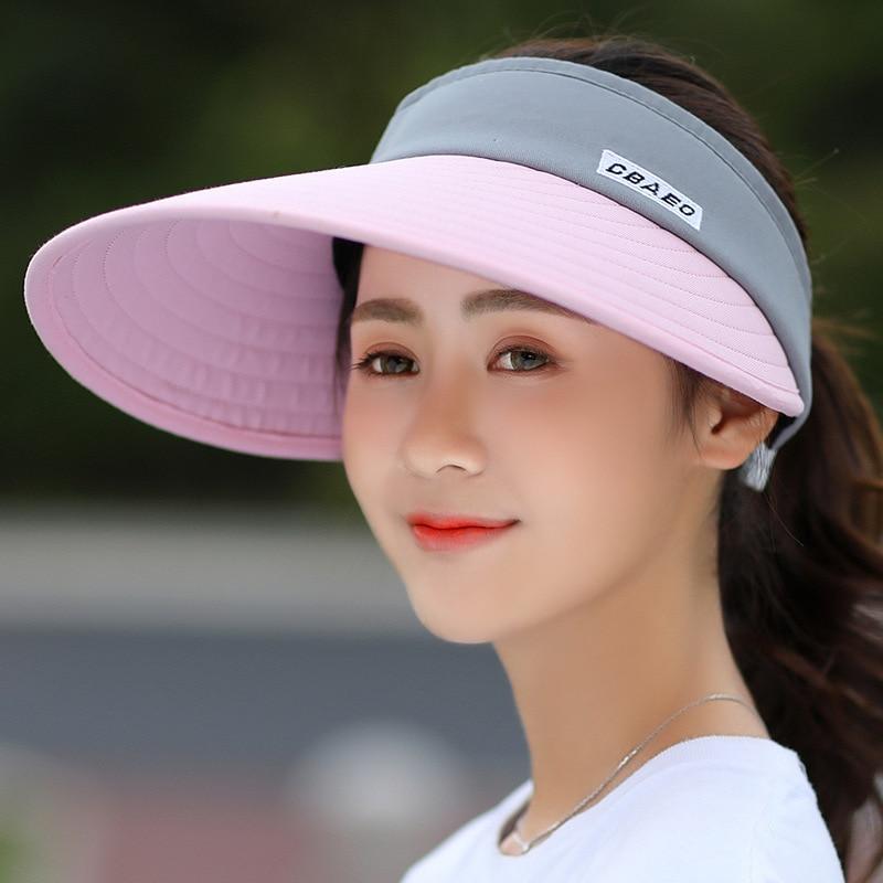 Summer Pearl Packable Visor with Wide Brim Beach Hat for Women - SolaceConnect.com