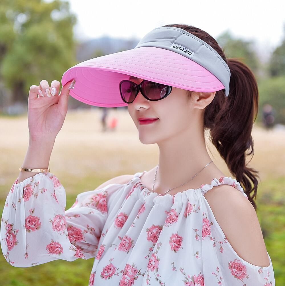 Summer Pearl Packable Visor with Wide Brim Beach Hat for Women  -  GeraldBlack.com