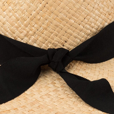 Summer Raffia Brim Oversized Sun UV Beach Hat with Bow for Parents Childs - SolaceConnect.com