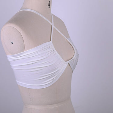 Summer Sexy Women's Backless Cut Out Criss Cross Bandage Halter Top - SolaceConnect.com
