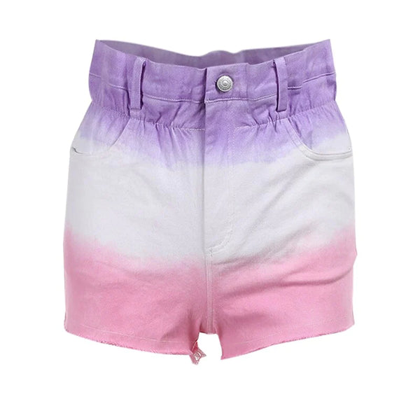 Summer Sexy Women's Gradient High Bud Waist Mini Streetwear Shorts - SolaceConnect.com