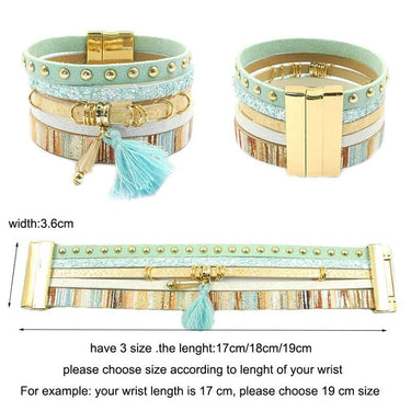 Summer Style 6 Colors Bohemian Leather Charm Bracelets & Bangles for Women  -  GeraldBlack.com