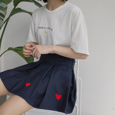 Summer Style Cute Avocado Embroidery Short Sleeve T-shirt for Women  -  GeraldBlack.com