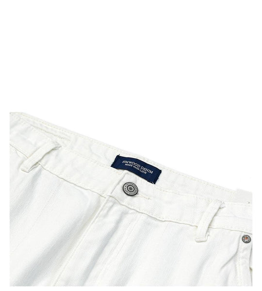 Summer Style Oversize White Cotton Casual Denim Shorts with Multi-pockets - SolaceConnect.com