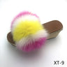 Summer Style Real Fox Fur High-Heel House Slippers for Women  -  GeraldBlack.com