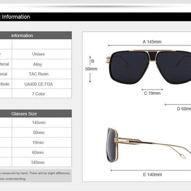 Summer Style Vintage Design Big Frame Goggle Sunglasses for Men  -  GeraldBlack.com