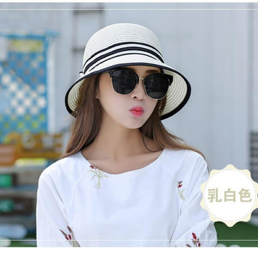 Summer Sun Wide Brim Boater Outside Beach Travel Straw Hats for Women - SolaceConnect.com