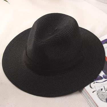 Summer Wide Brim Casual Straw Panama Sun Hat for Men and Women - SolaceConnect.com