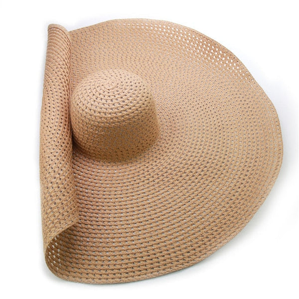 Summer Women Handmade Knitted Hollow Big Brim Breathable UV Beach Sun Hat - SolaceConnect.com