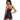 Summer Women's Plus Size Black Separate Skirt Swimdress Swimdress 2pcs Set - SolaceConnect.com