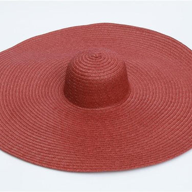 Summer Women's Solid Foldable Oversized Floppy Beach Vacation Sun Visor Hat - SolaceConnect.com