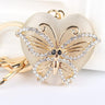 Sweet Heart Butterfly Rhinestone Crystal Charm Purse Pendant & Key Chain  -  GeraldBlack.com