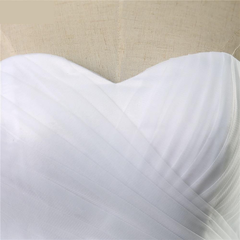 Sweetheart Sleeveless White Ivory Tulle Crystal Bridal Wedding Dresses - SolaceConnect.com