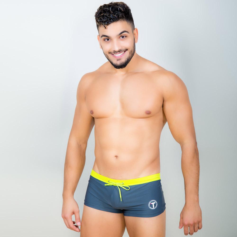 Swimsuits Briefs Trunks Solid Swimming Bikini with Boxer Shorts Cut for Men  -  GeraldBlack.com