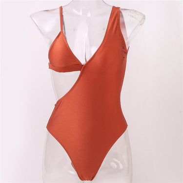 Swimwear Women Asymmetric Push Up  Padded One Piece Swimsuit One Shoulder High Cut Bathing Suit Monokini Trikini  -  GeraldBlack.com