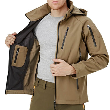 Tactical Fleece Lined Waterproof Military Air Soft Men's Jacket Coat  -  GeraldBlack.com