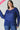 Teal Color Plus Size Solid Color Round Neck Sweater for Women - SolaceConnect.com