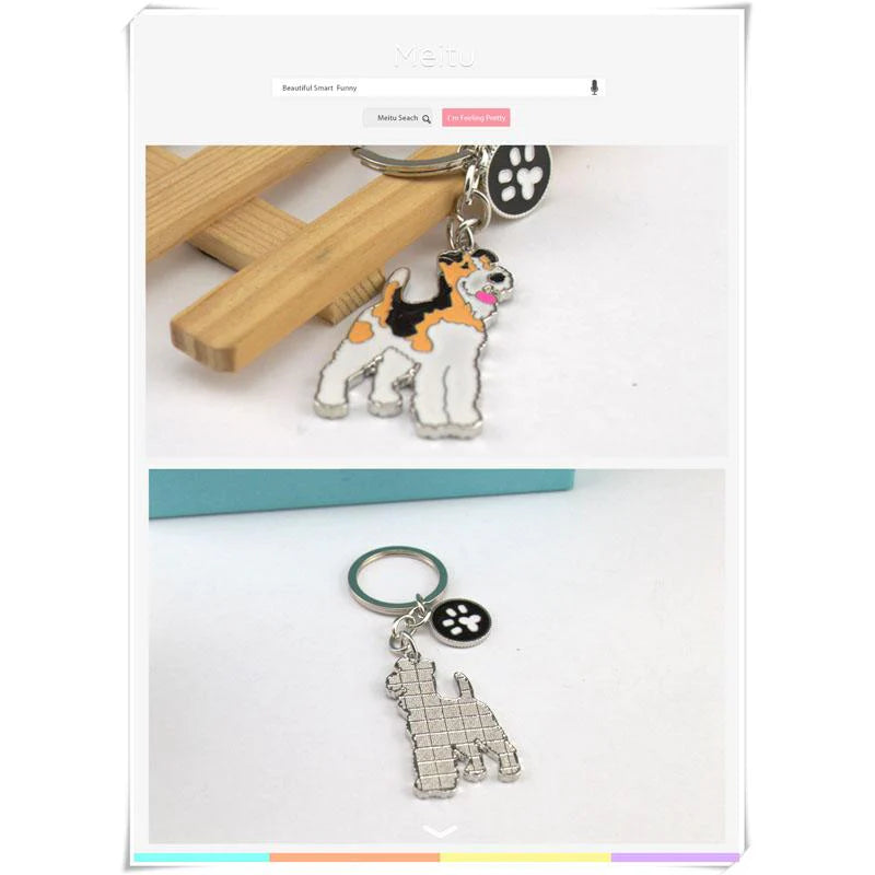 Terrier Dogs Fashion Jewelry Pendants Keychain Birthday Gifts for Friends - SolaceConnect.com