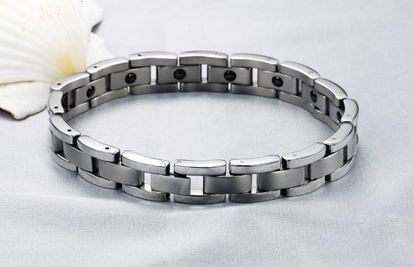 Therapy Bracelet Homme Vintage Bracelets Man Stainless Steel Healthy Therapeutic Magnetic Bracelet Armband  -  GeraldBlack.com